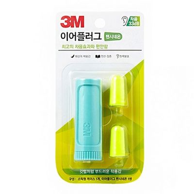 3M 이어플러그 팬시네온 민트 소음방지귀마개