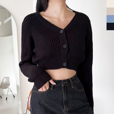 CAT 1042 여자하찌 브이넥 크롭가디건(WFFQSNF)