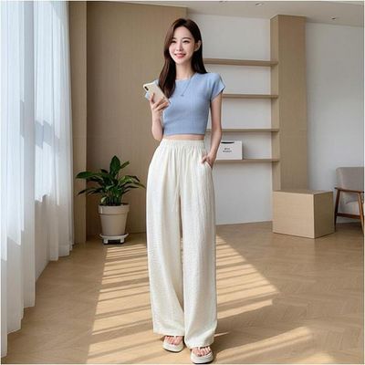 키아쥬니 허리밴딩 소프트 와이드바지
