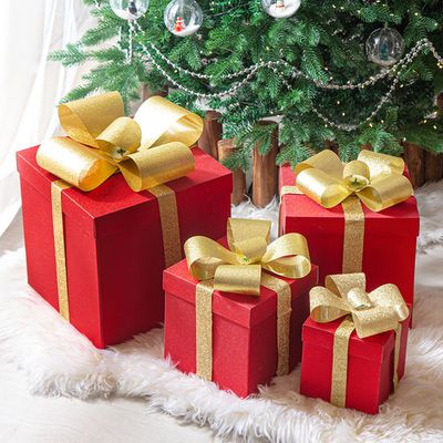 조립식 크리스마스 선물 상자 1P (레드)