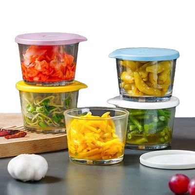 밀폐용기 내열유리 260ml 원형 반찬 소분용기 R471-O