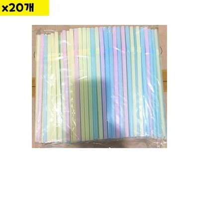식자재 용품 혼합빨대 21cm 350입 X20개(WDAC259)