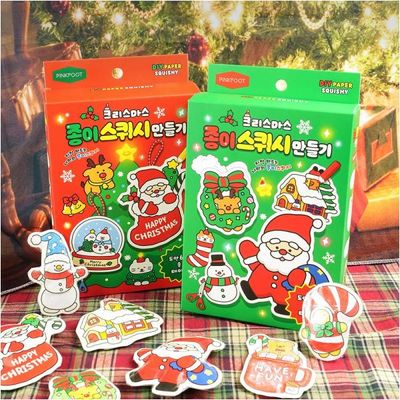 핑크풋 크리스마스종이스퀴시만들기