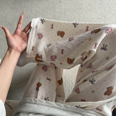 우사기 여성 도트 베어 파자마 잠옷 바지