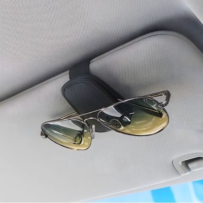 차량 썬바이저 수납포켓 선글라스 정리함 블랙 A519