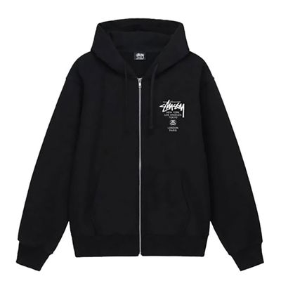 스투시 월드투어 로고 프린팅 후드 집업