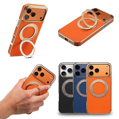 아이폰 17 16 15 14 13 맥세이프 호환 링 가죽 케이스