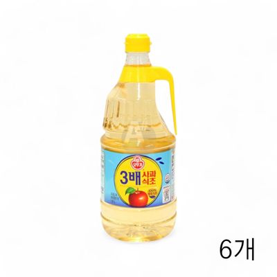 WL 오뚜기 3배사과식초 1.8L X 6개 세배식초 대용량 업소용 식당용식자재 발효식초(WFLQPSR)