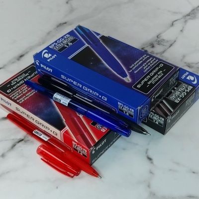 파이롯트 슈퍼그립G 유성볼펜 캡형 1.6mm GG-XB 1다스
