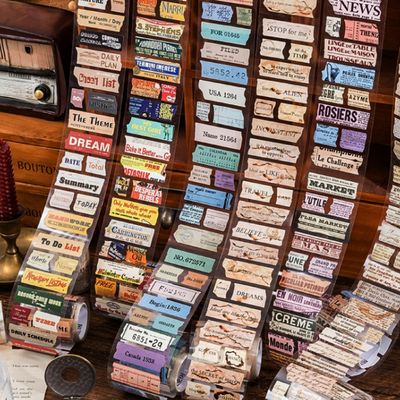 타임어록 빈티지 영문 다꾸 롤 스티커 감성 조각 고전