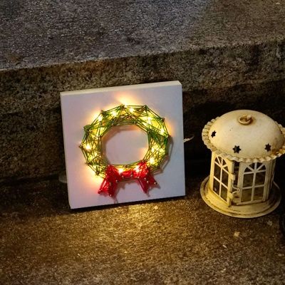 LED 꼬마 원형트리 스트링아트 만들기 패키지 DIY