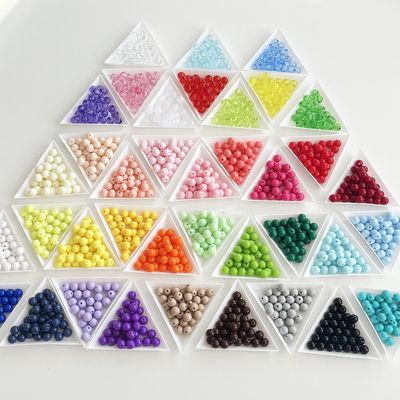 100개 아크릴 비즈 비즈발 키링 재료 만들기 8mm 38색
