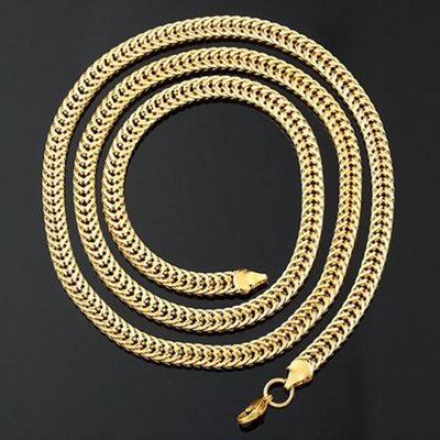 골드 폴딘 볼드 꼬임 체인 목걸이(WC5F91E)