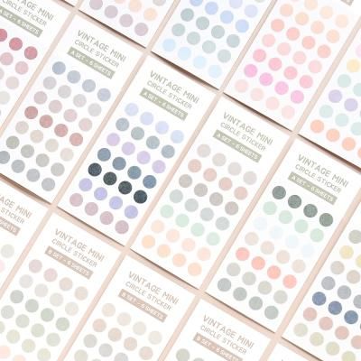 빈티지 미니 서클 스티커