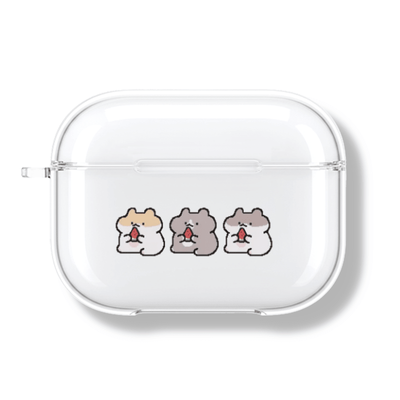 쟈근햄찌들 여름얌얌이 에어팟프로 투명케이스