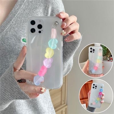 갤럭시노트20 노트10 레인보우 스트랩 투명 폰케이스