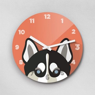 Reflex Siberian Husky 2type 무소음벽시계-CDSH