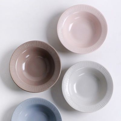 라일 국산 도자기 원찬기 대, 반찬그릇 4color 