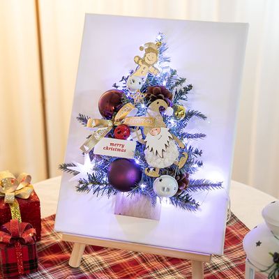 크리스마스 벽 장식 이젤세트 별리치골드 캔버스 47cm