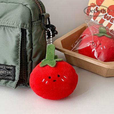 [데데리트]귀여운 야채 과일 하찮은 토마토 인형 키링