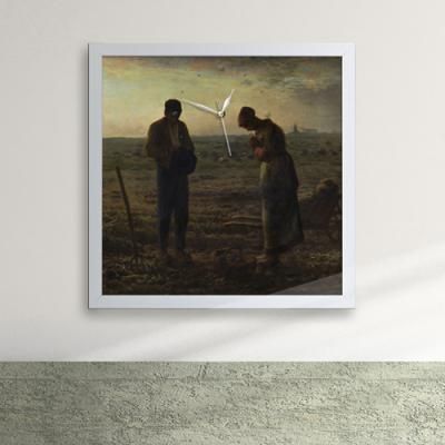 pz033-명화11_밀레_만종_디자인액자시계