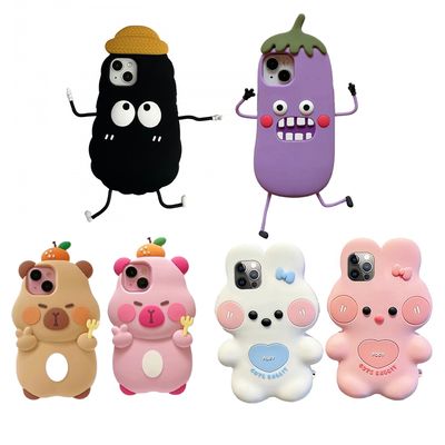 갤럭시 s25 s24 s23 커플 캐릭터 인형 실리콘 케이스