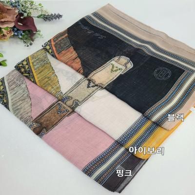 [애슬릿]국내생산 말 안장 그림 토템 여성 롱 스카프