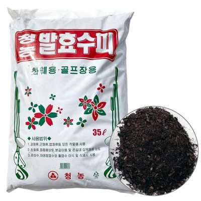 화훼용 분갈이흙 거름 분갈이용 퇴비 웃거름 상토 배양토 원예용흙 35L 골프장용(WFPAFKB)