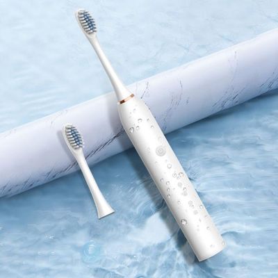 음파 전동칫솔 미세모 칫솔 화이트 칫솔모4개 P112