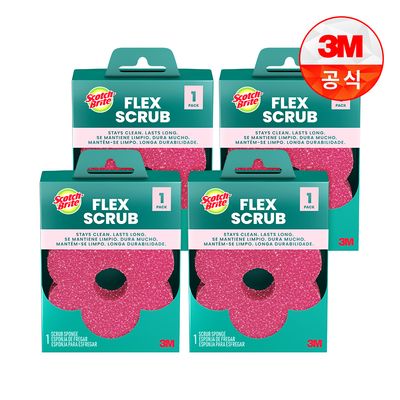 [3M]플렉스 스크럽 스펀지 수세미 x 4개