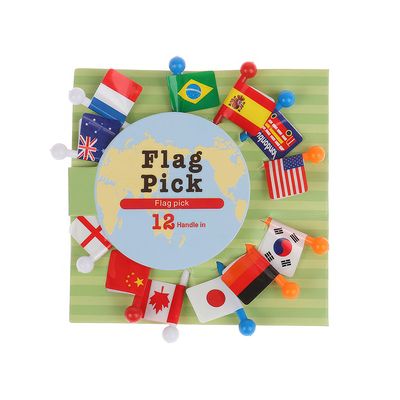 대한민국 국기 픽 12개 도시락픽 반찬픽 데코픽 Q481