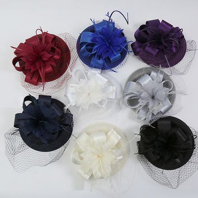 개화기감성 베일머리핀 개화기의상 경성의상 깃털꽃