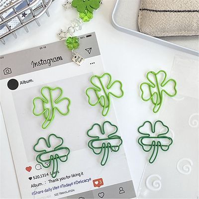 귀여운 네잎클로버 모양 디자인 클립