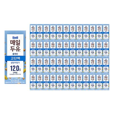 매일 고단백 플레인 저당 두유 190ml 48개