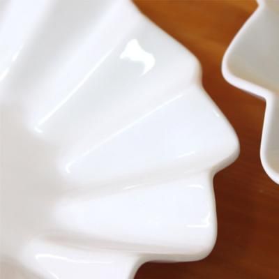 Fairway 화이트 플라워 플레이트 1p -중