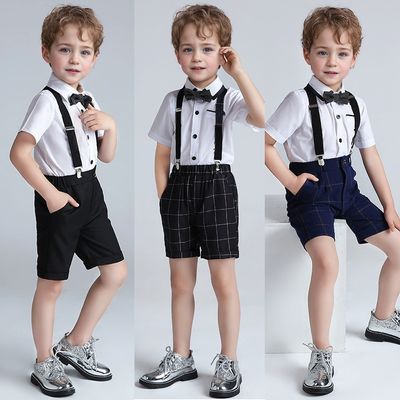 토니안 반팔 서스팬더 멜빵세트(셔츠 타이 서스팬더