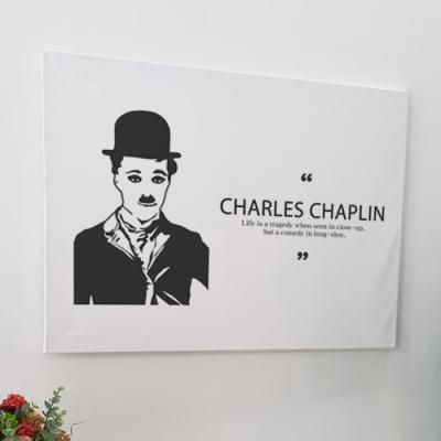 pl461-캔버스액자72.7x53_찰리채플린명언(가로)