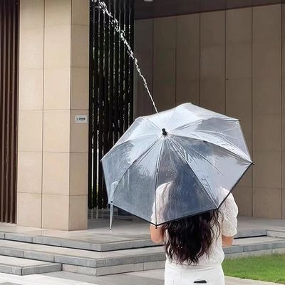 투명 우산 물총 방패 수동 펌프 스틱 워터건 물놀이