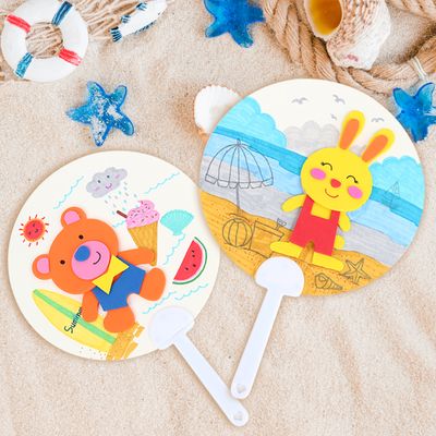 (미술샘) 큐티 동물 부채 만들기