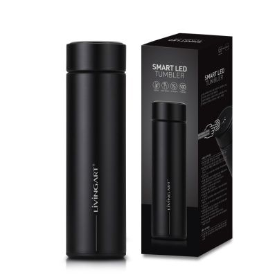 [리빙아트] 스마트 LED 텀블러 블랙 500ml