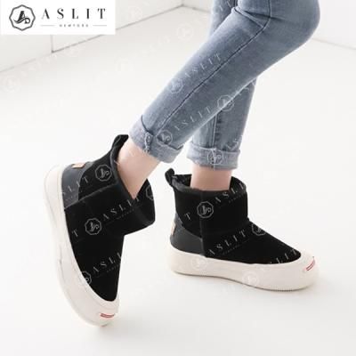 [애슬릿]스웨이드 퍼 안감 통굽 털 미니 앵클 부츠