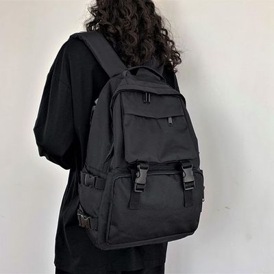 1컬러 블랙 데일리 학생 백팩 BS 6