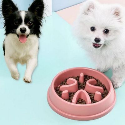 고양이 반려동물 슬로우 피더 강아지 반려동물 급체 방지 식기 밥그릇(WFLVVYR)
