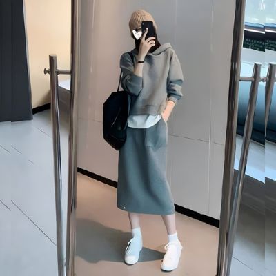 [sale] 후드 맨투맨 스커트 트레이닝 투피스 세트
