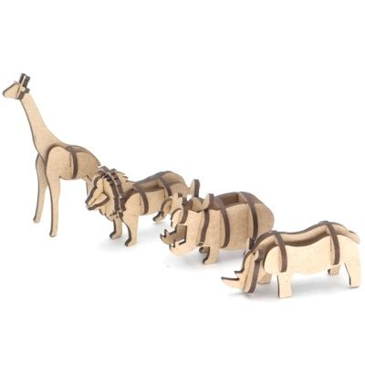 3D입체퍼즐 나무퍼즐 동물시리즈2 4종 만들기 수업 놀이키트 장난감 집콕놀이 취미