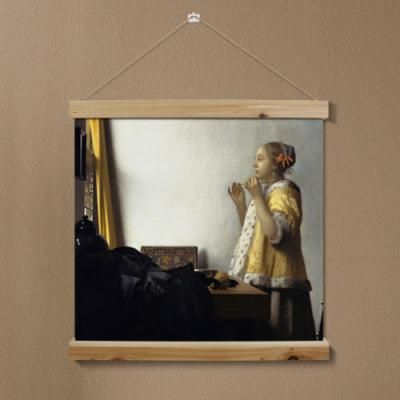 pp336-우드스크롤_60CmX60Cm-요하네스베르베르_진주목걸이를한여인