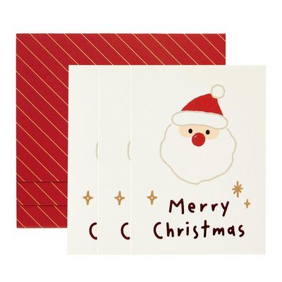 아트박스 산타얼굴 카드 3매입