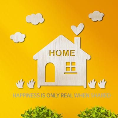 우드스티커-해피하우스 (반제품) 입체우드 포인트