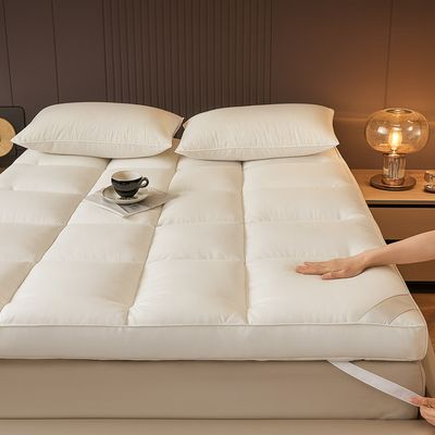 호텔식 침대 매트리스 퀸 바닥 토퍼 패드 접이식 매트