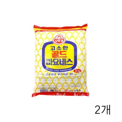 WL 오뚜기 골드 마요네즈 파우치 3Kg X 2개 업소용 식당용 대용량 식자재 파우치마요네스(WFLUP31)